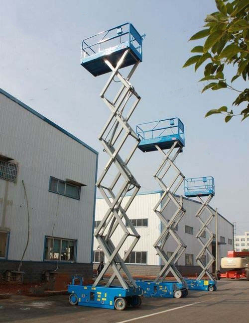 Mobile Manual Scissor Lift Extension Platform For Aerial Installation